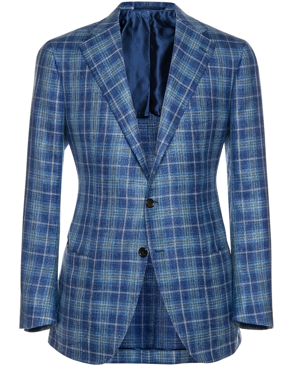 Blue and Lime Green Plaid Sportcoat
