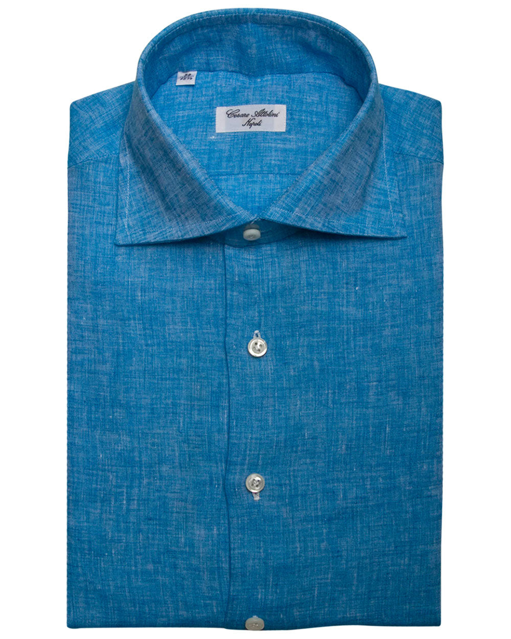 Bright Blue Linen Sport Shirt