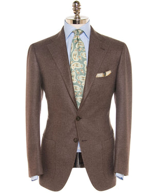 Brown Cashmere Solid Sportcoat