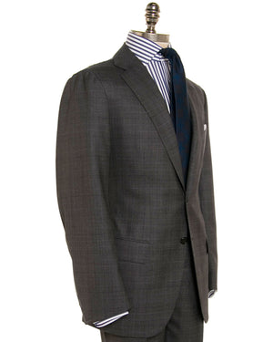 Charcoal and Blue Glen Plaid Suit