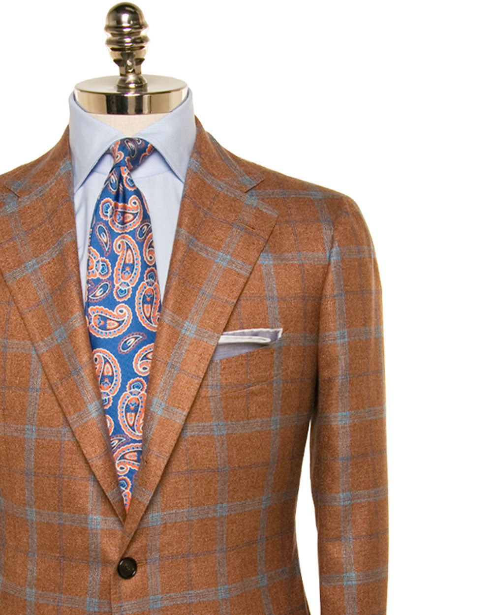 Copper and Light Blue Check Sportcoat