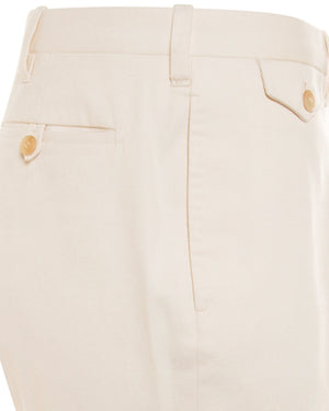Cream Flap Pocket Pant