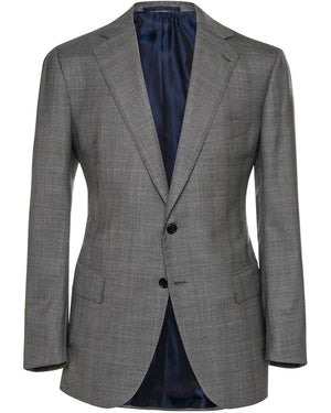 Grey Glen Plaid with Light Bue Windowpane Suit