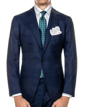 High Blue Windowpane Suit