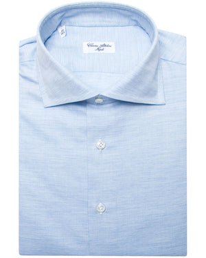Light Blue Cotton and Cashmere Sport Shirt