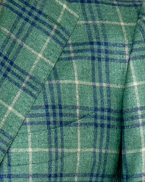 Mint Green and Blue Plaid Sportcoat