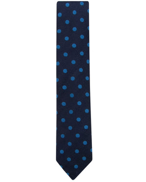 Navy and Light Blue Dot Tie