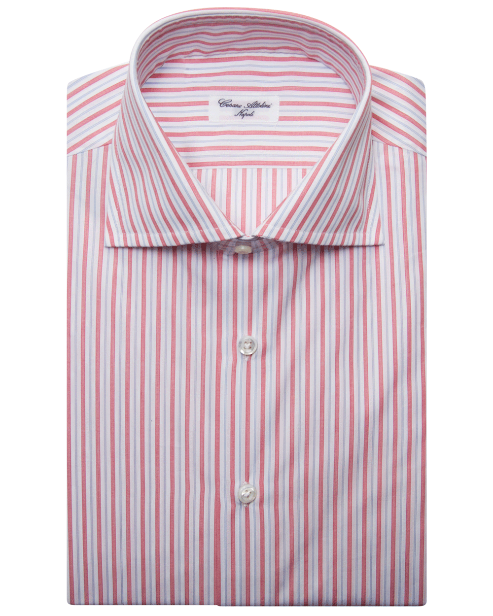 Red and Blue Multi Striped Dress Shirt