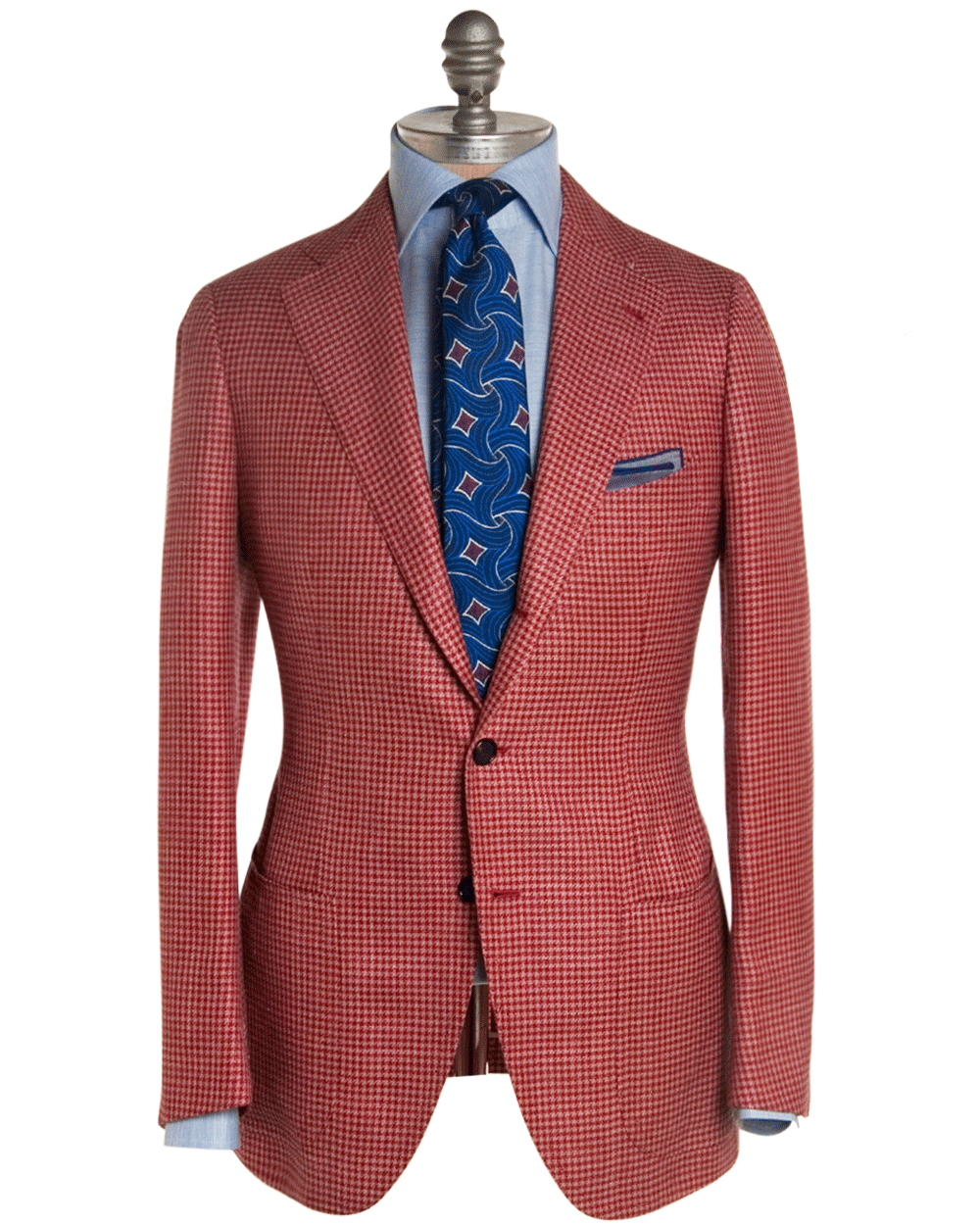 Red and Coral Mini Houndstooth Sportcoat