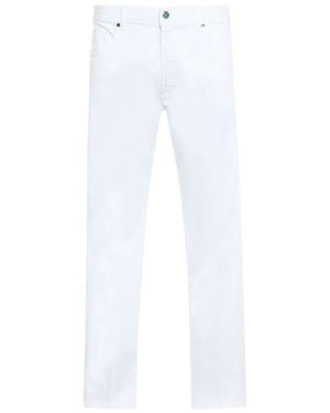 White Cotton Slim Fit Chino Pant