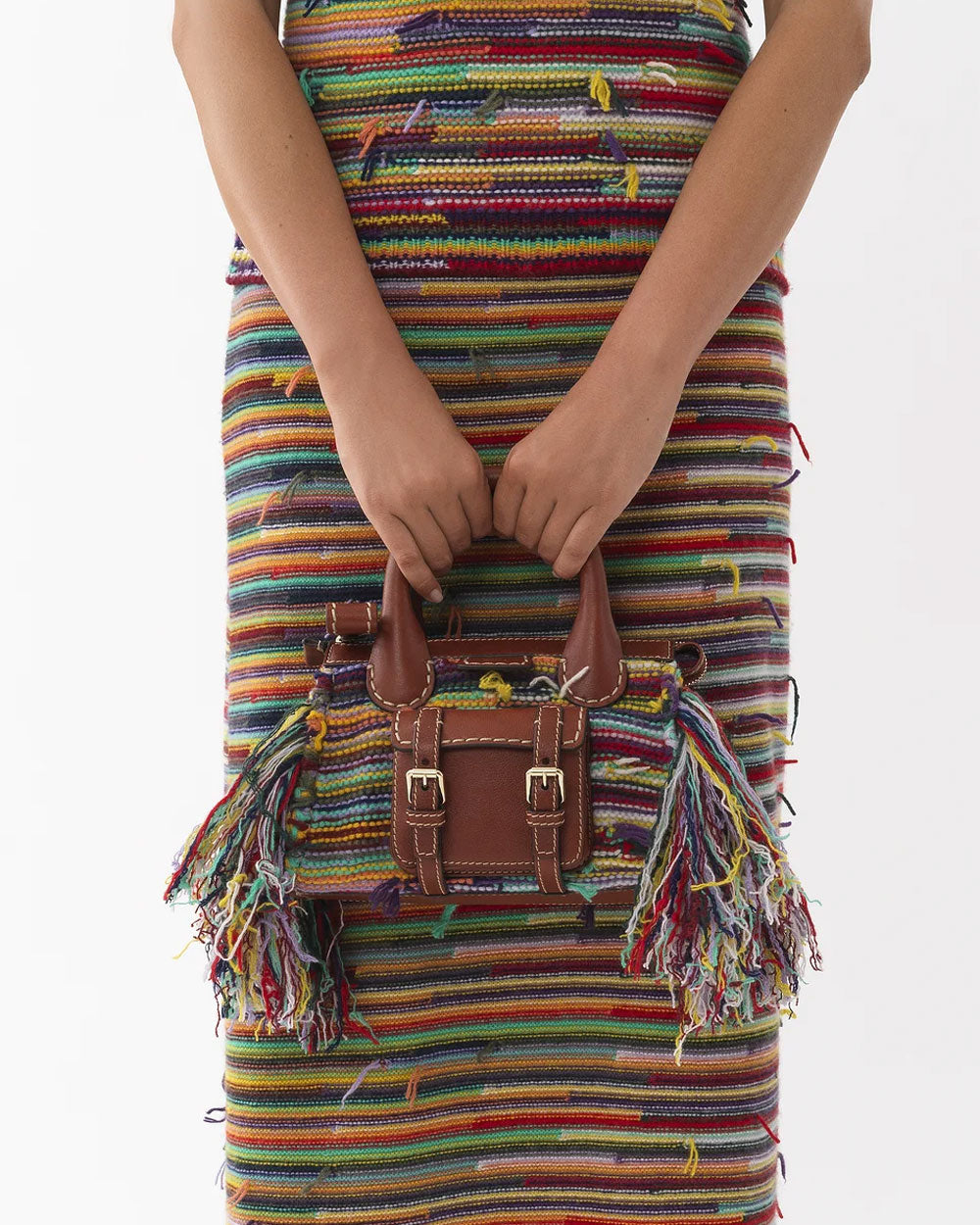 Edith Small Fringe Bag in Multicolor