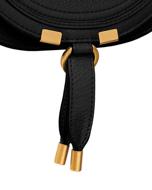 Marcie Small Saddle Bag in Black