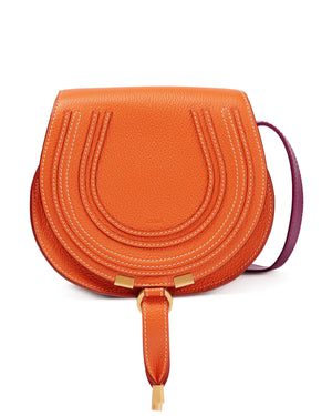 Marcie Small Saddle Bag in Poppy Orange