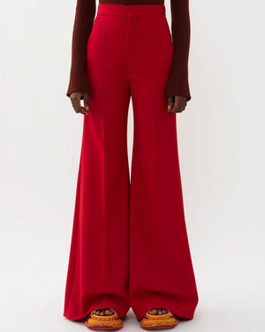 Red Crush Flared Trouser