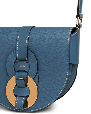 Small Darryl Saddle Bag in Mirage Blue