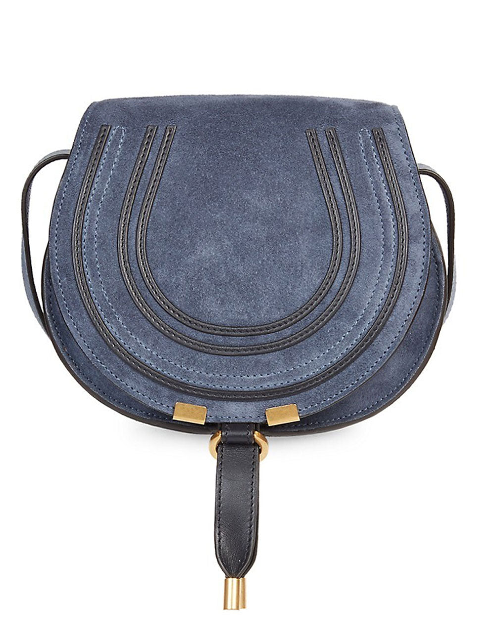 Marcie Small Saddle Bag in Graphite