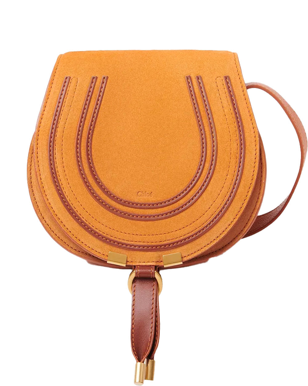 Marcie Mini Saddle Bag in Henna Orange