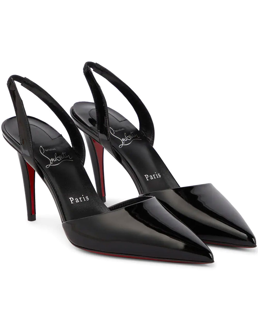 Astrid Patent Leather Slingback Pump in Black