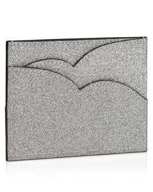 Hot Chick Glitter Card Holder in Silver