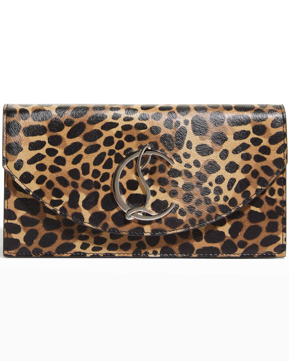 Christian Louboutin Loubi54 Leopard Print Leather Card Holder