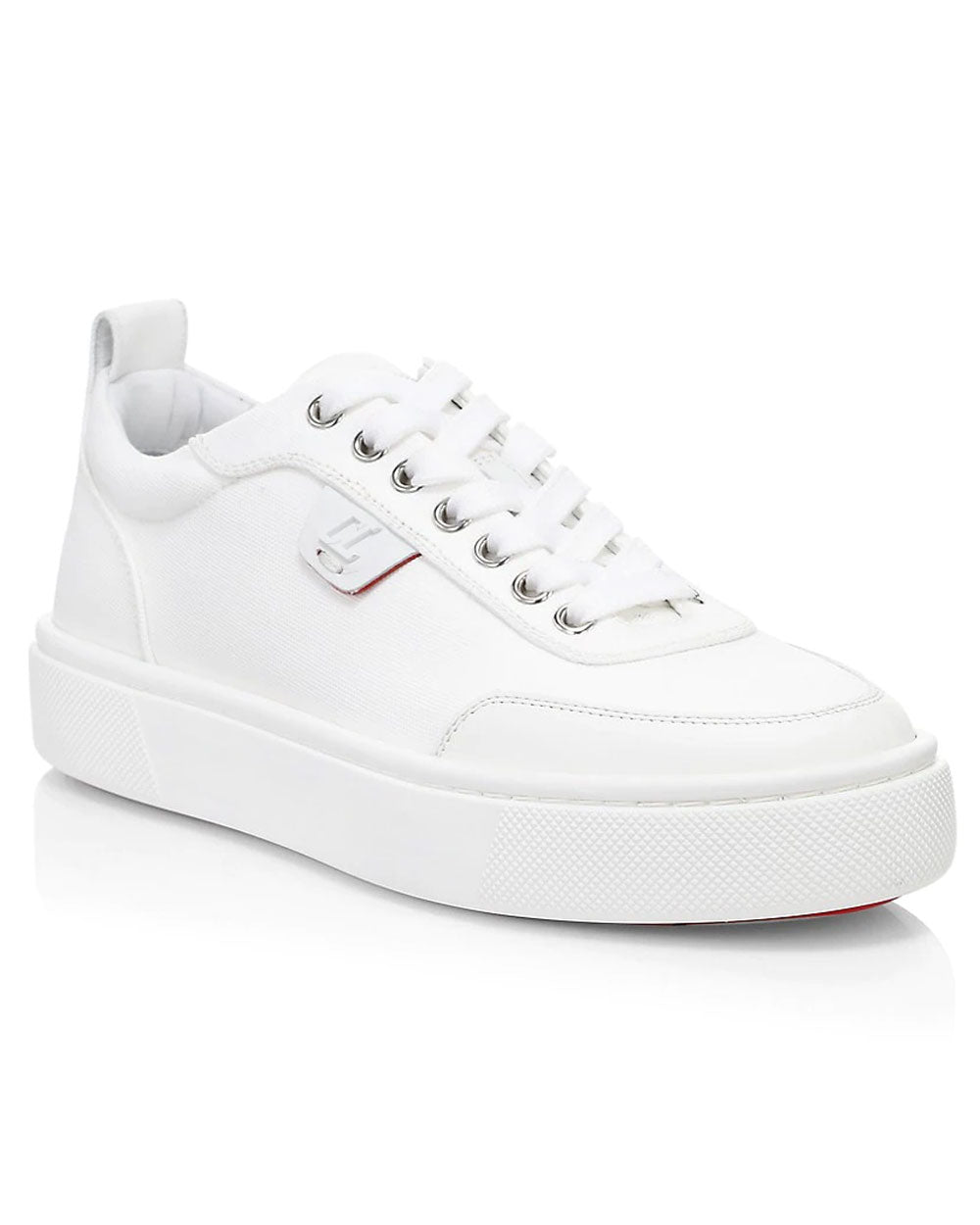 Christian louboutin simplerui discount leather & canvas sneakers