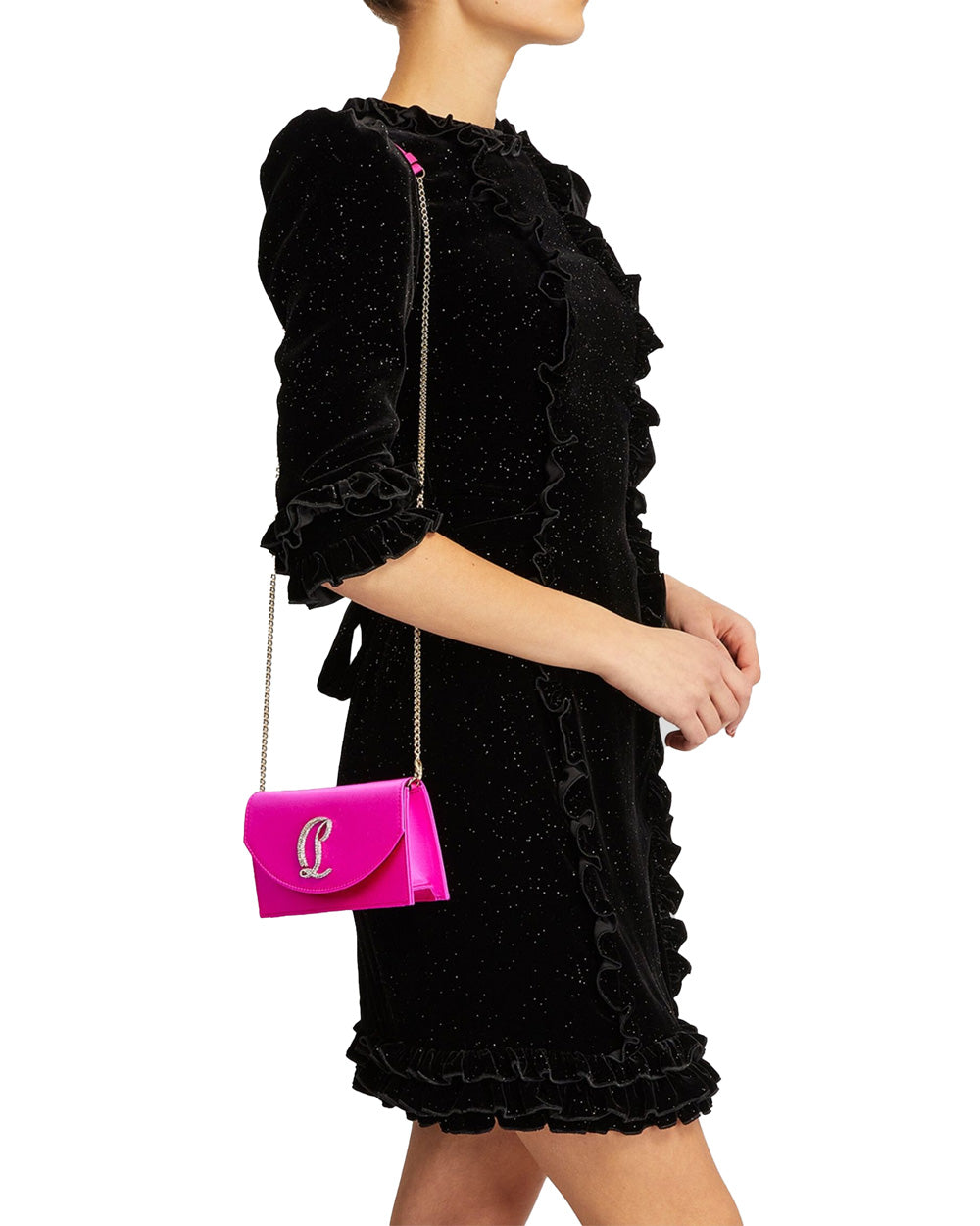 Christian Louboutin Clutch bag Black Cloth ref.326682 - Joli Closet