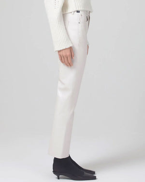 Isola Cropped Bootcut Pant in Frosting Recycled Leather