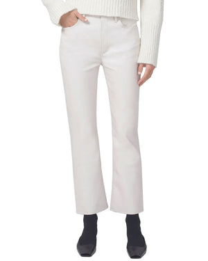 Isola Cropped Bootcut Pant in Frosting Recycled Leather