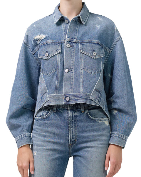 Citizens of Humanity Blue Ilana Relaxed Denim Jacket Citizens of Humanity