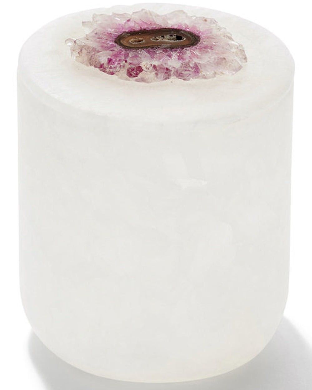 Onyx White Jar with Mineral Top Tall