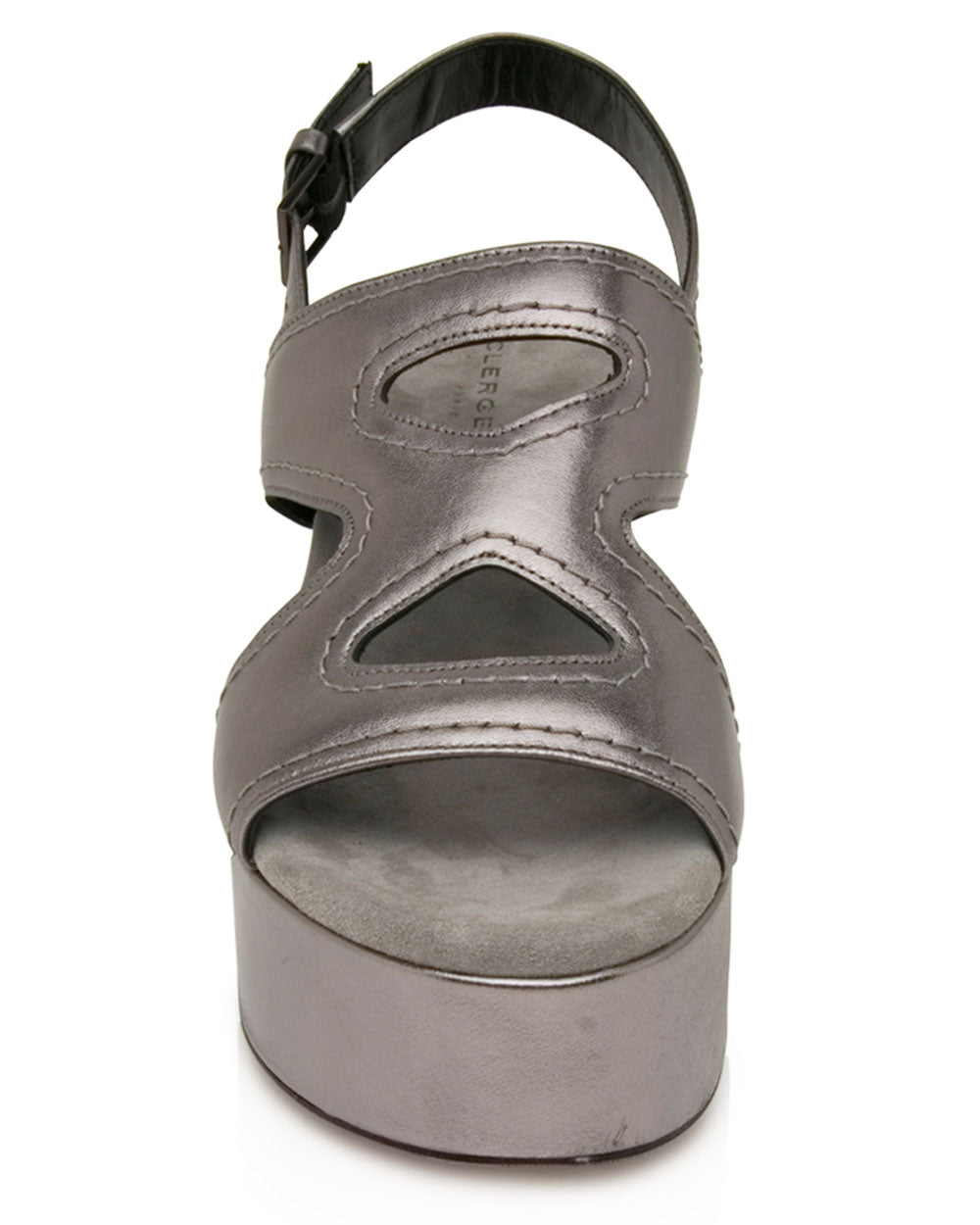 Clint Metal Platform Sandal in Grey