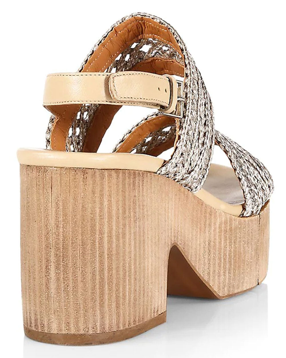 Clergerie Cyriella Raffia Sandal in Sand Stanley Korshak