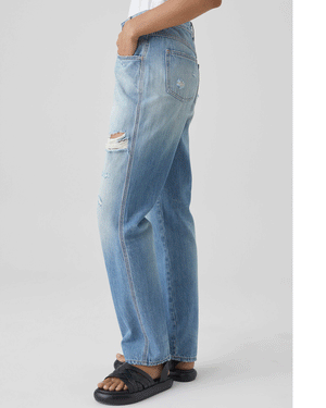 X-Pose High Rise Relaxed Jean in Light Blue