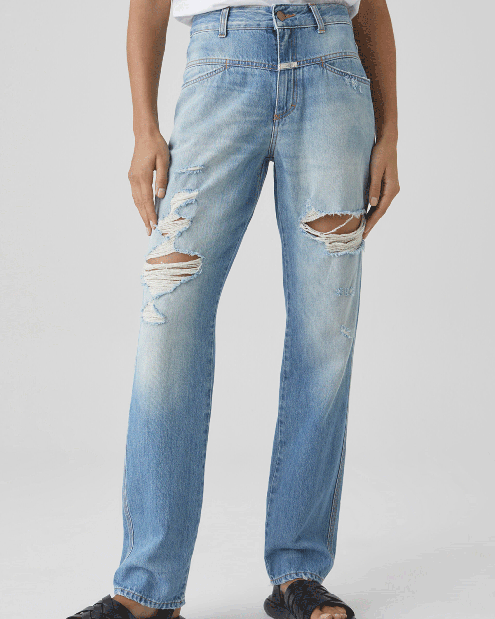 X-Pose High Rise Relaxed Jean in Light Blue
