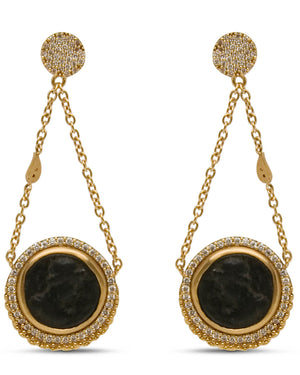 20k Yellow Gold Antiquity Coin Earring