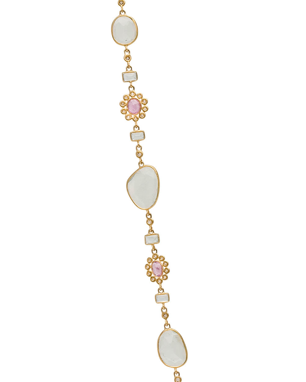 Aquamarine and Pink Sapphire Affinity Necklace