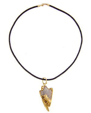 Black Stingray Cord Necklace