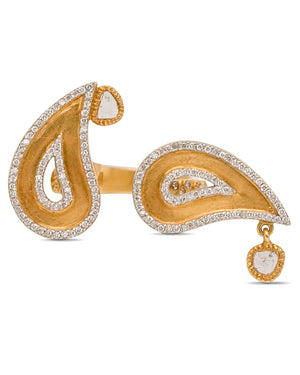 Yellow Gold Double Open Paisley Affinity Ring