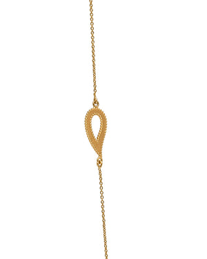 Yellow Gold Open Paisley Affinity Link Necklace