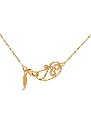 Yellow Gold Open Paisley Affinity Link Necklace