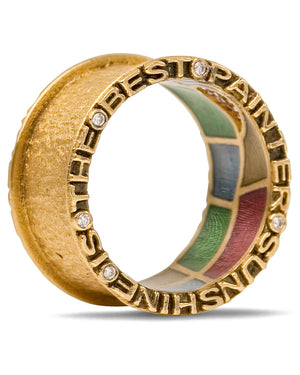Yellow Gold Sagrada Passion Wide Band Ring