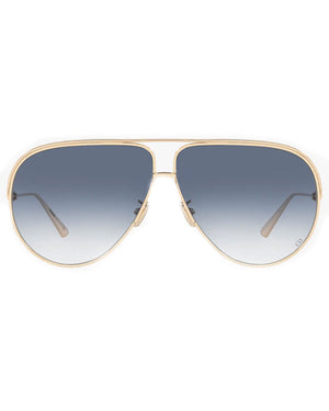 EverDior A1U 65MM Aviator Sunglasses Rose Gold/ Blue Gradient