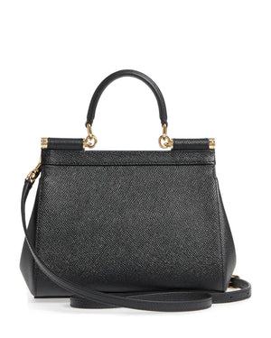 Dolce & Gabbana Sicily Small Leather Tote Bag in Black – Stanley