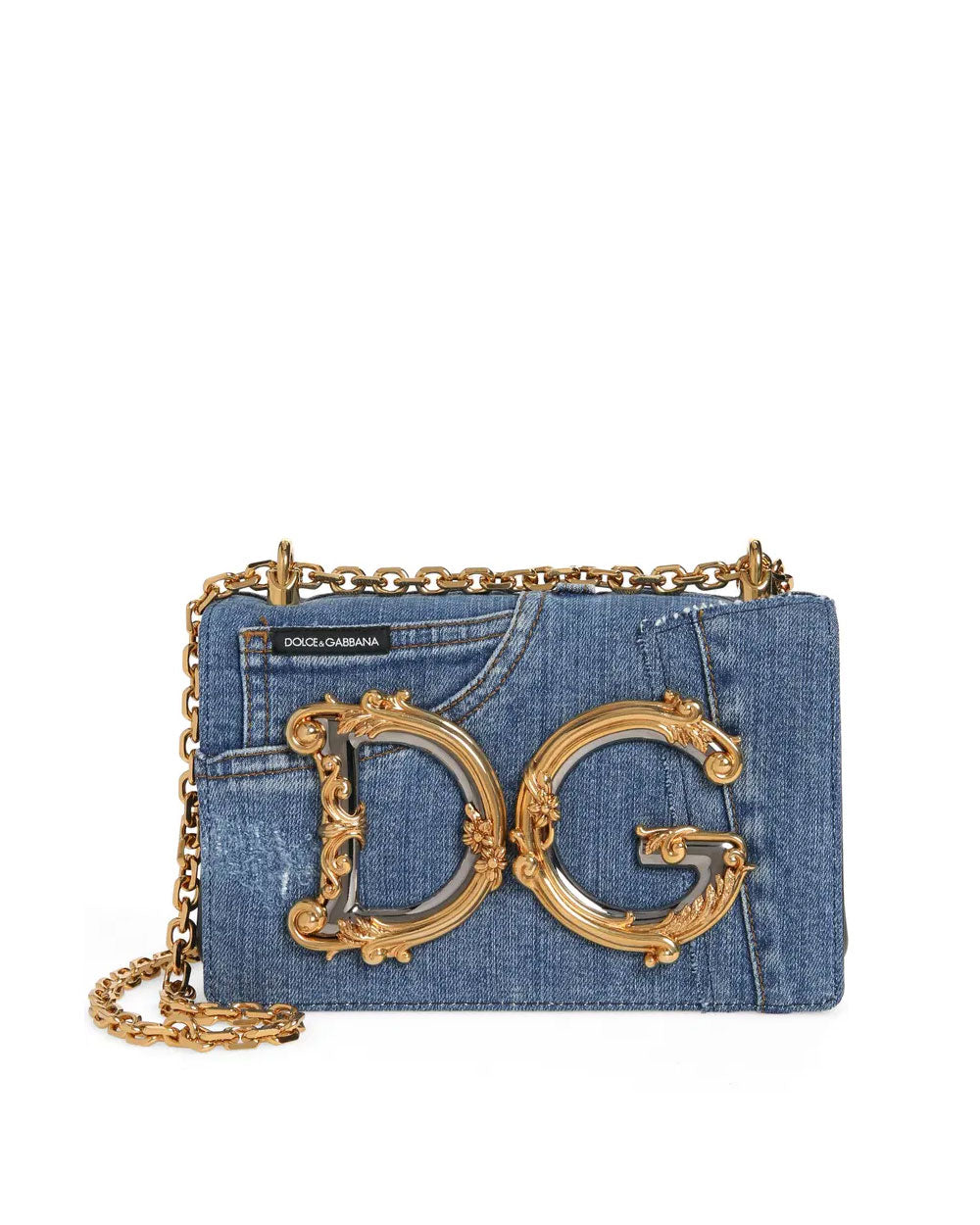 Dolce & Gabbana DG Girls Patchwork Denim Shoulder Bag