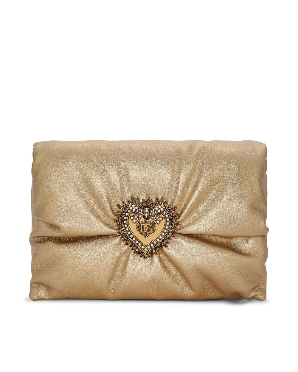 Dolce & Gabbana Medium Foiled Calfskin Devotion Soft Bag