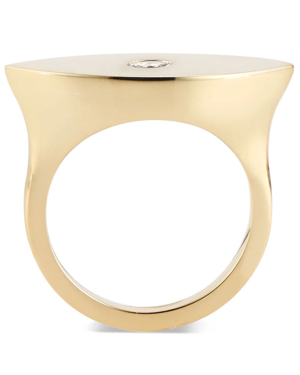 Yellow Gold Marquis Diamond Anvil Ring