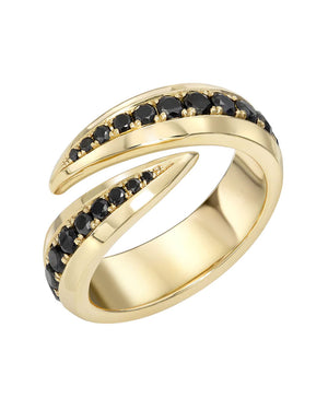 14k Yellow Gold Claw Diamond Ring