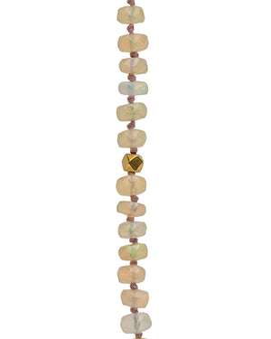 African Opal Long Beaded Necklace