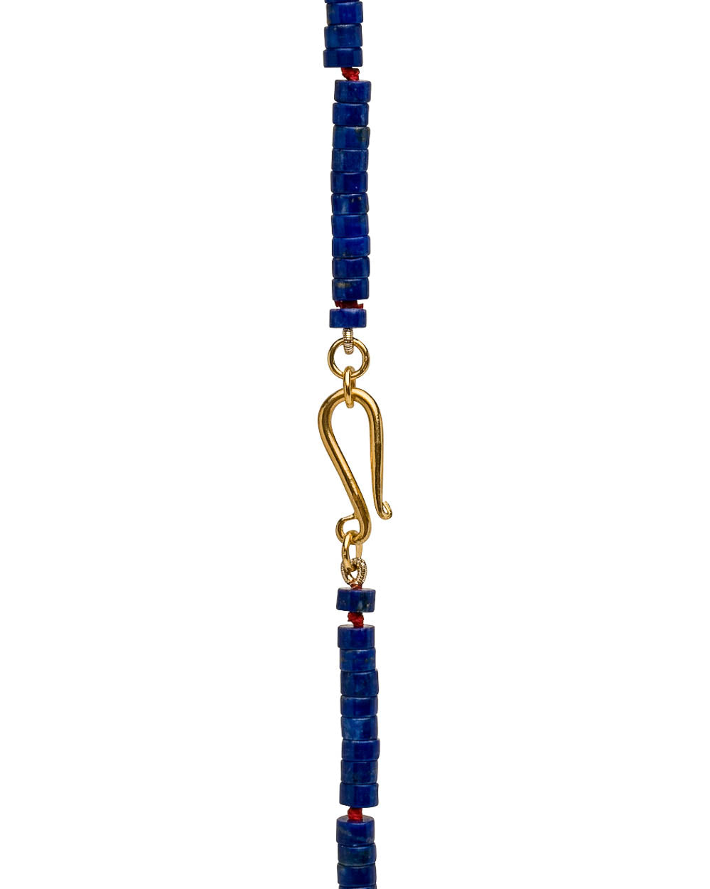 Turquoise Scarab Pendant Lapis Heishi Necklace