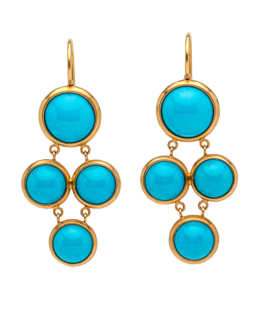 4 Turquoise Stone Earrings